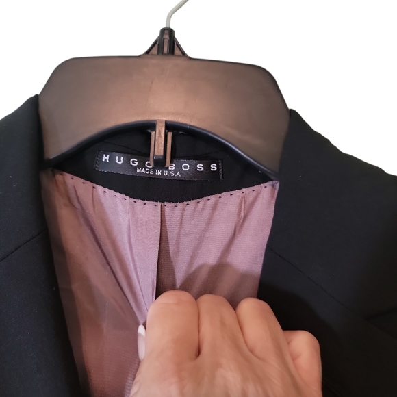 Hugo Boss Jacket Mens 36/S Black Wool Officewear Party Suit Coat - Picture 8 of 9